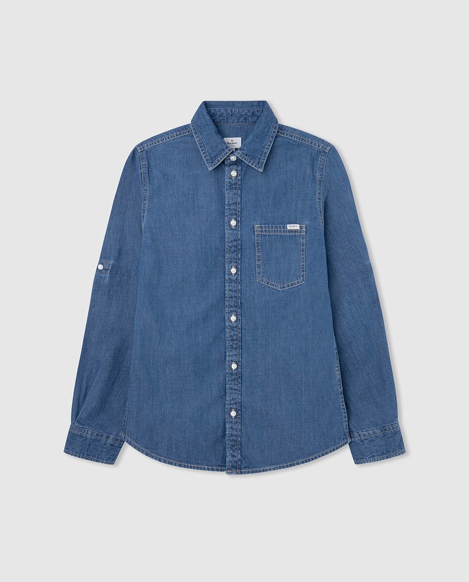 

Джинсовая рубашка для мальчика Pepe Jeans, синий