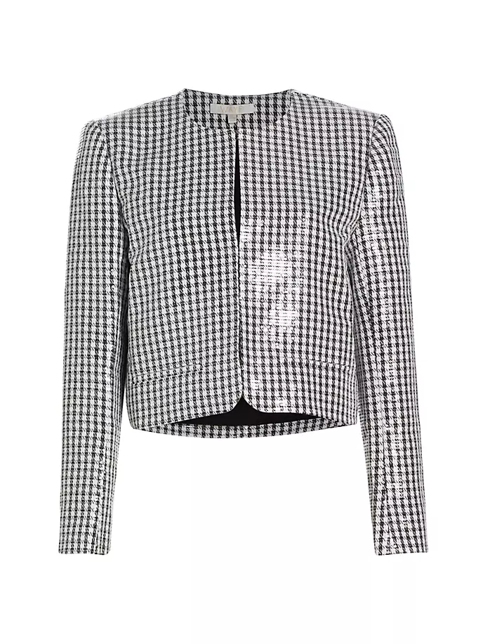

Куртка Kennedy с пайетками и узором «гусиные лапки» Wayf, цвет black white houndstooth