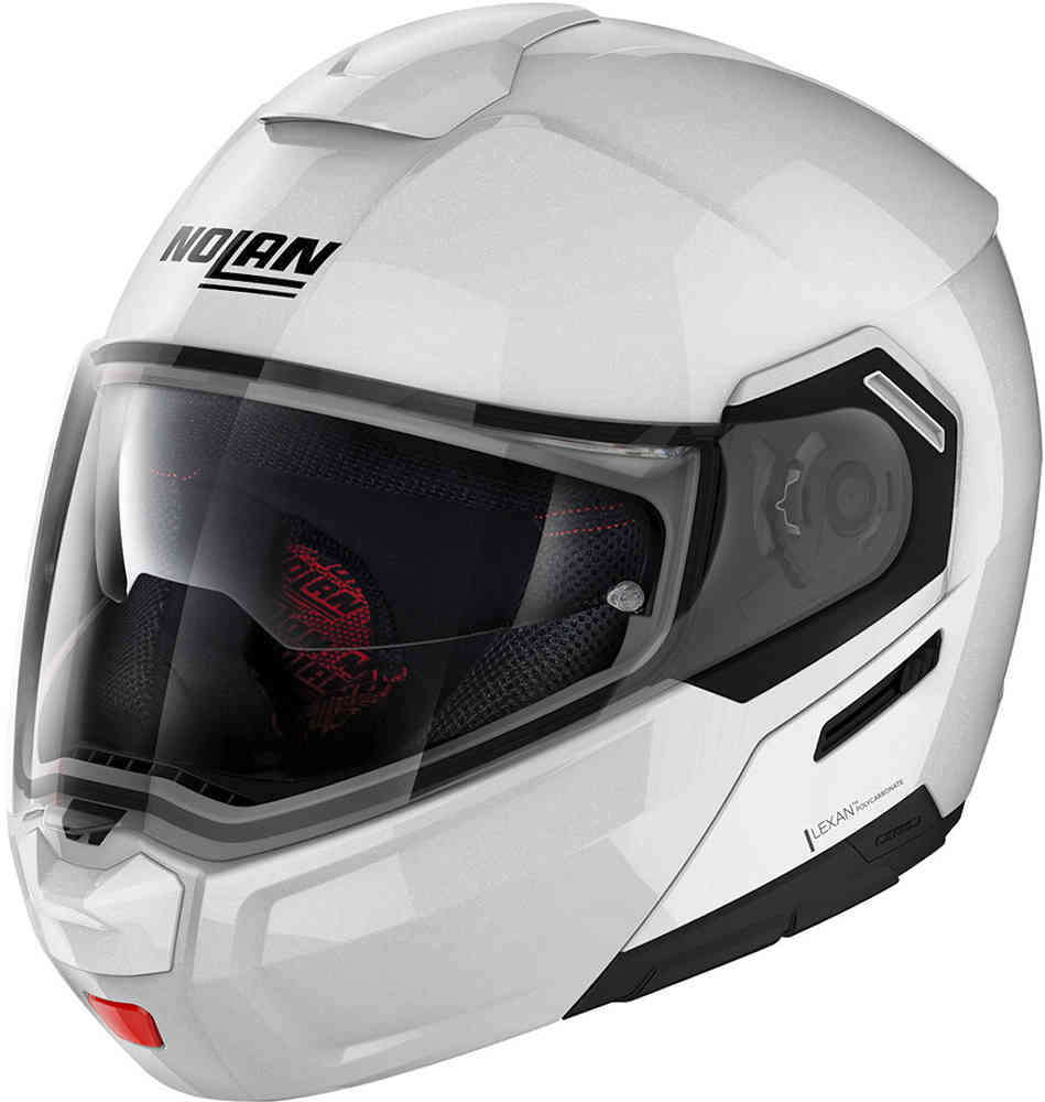 N90-3 Классический шлем N-Com Nolan, белый металлик