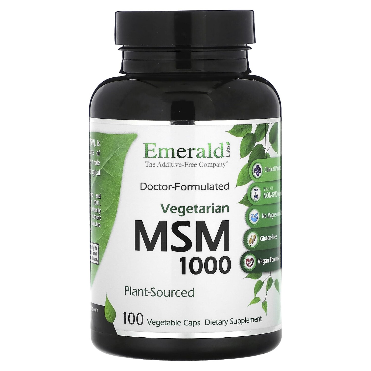 

MSM 1000`` 100 растительных капсул, Emerald Laboratories