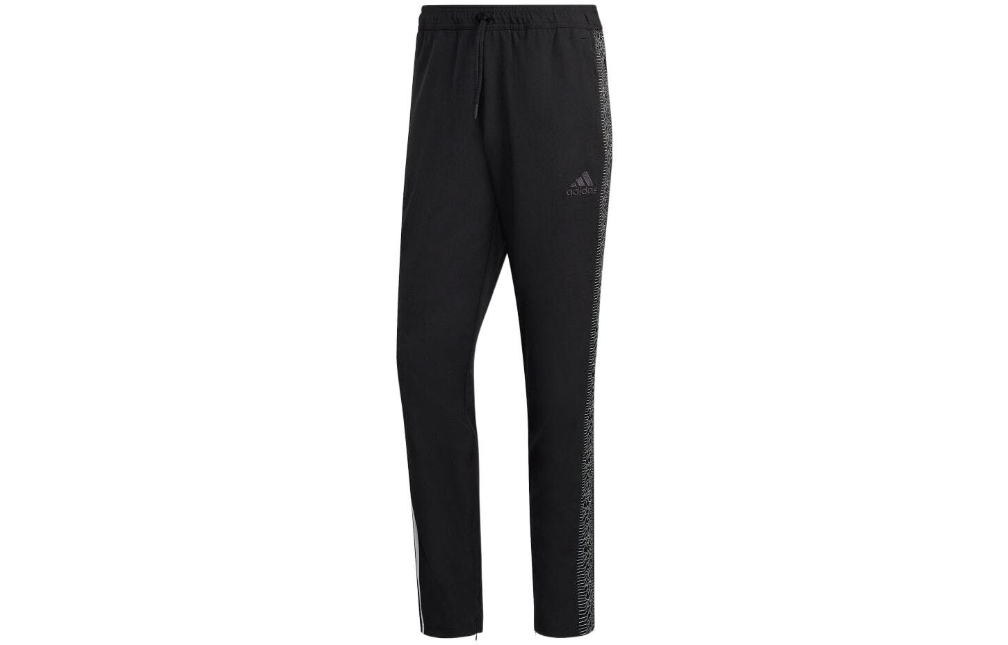 

Трикотажные спортивные штаны мужские черные Adidas, черный