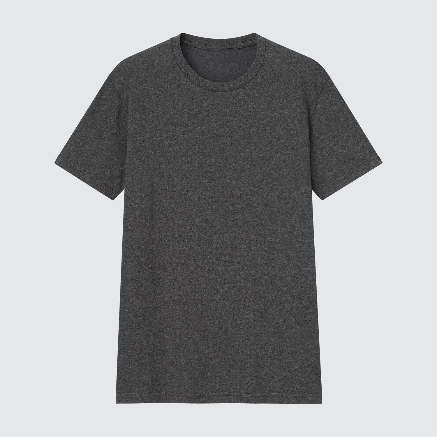 

Футболка DRY с круглым вырезом и короткими рукавами Uniqlo, темно-серый