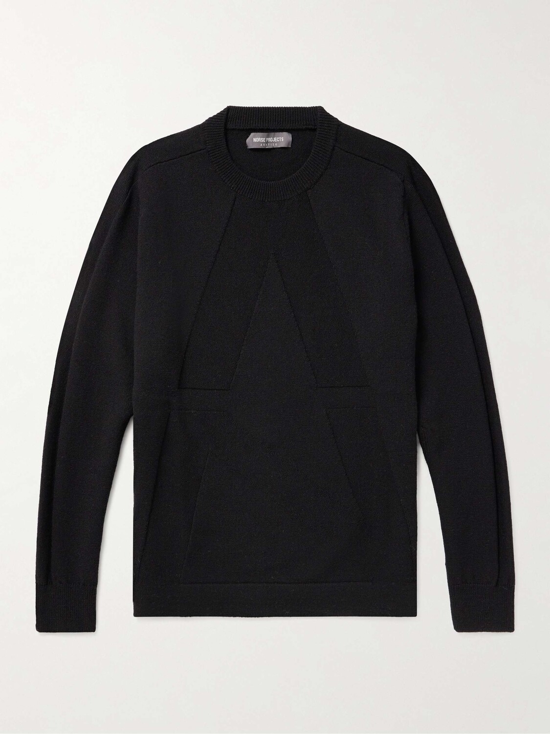 

Жаккардовый вязаный свитер с добавлением шерсти NORSE PROJECTS ARKTISK, черный