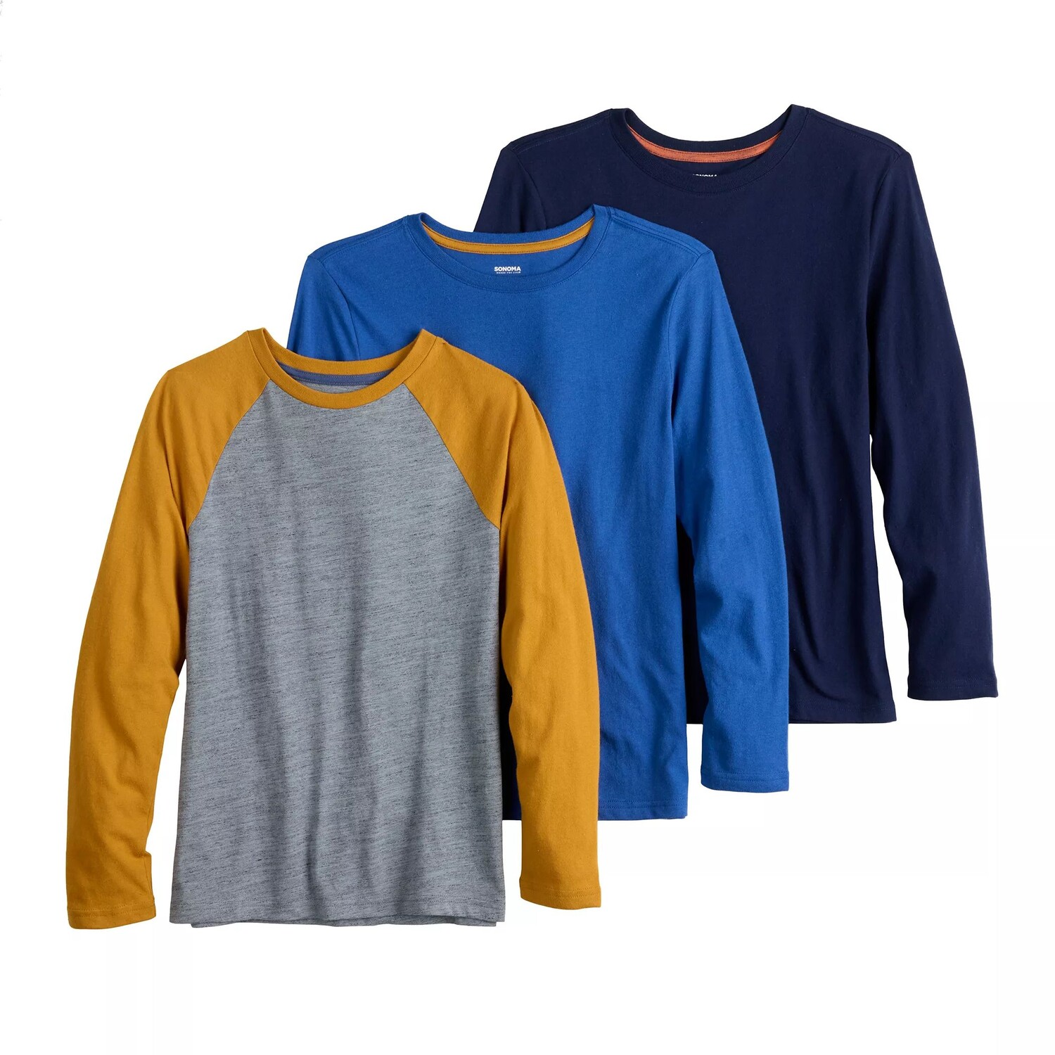 

Набор из 3 футболок Sonoma Goods For Life для мальчиков 8–20 лет с длинными рукавами Sonoma Goods For Life