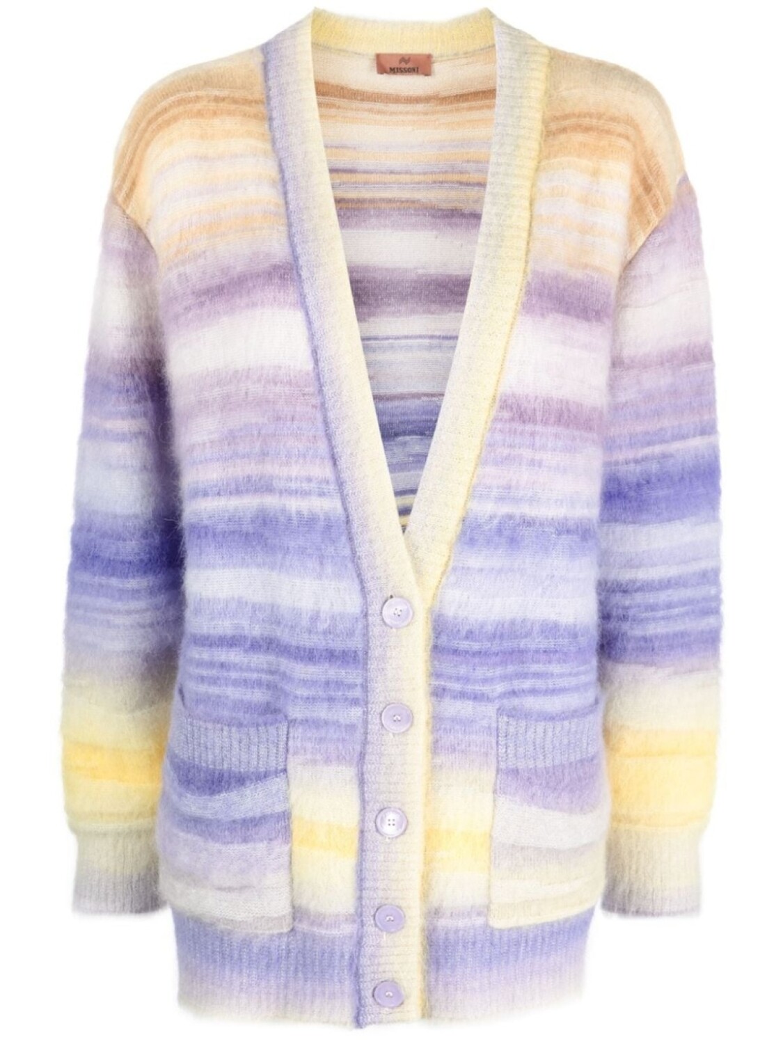 

Missoni полосатый кардиган с V-образным вырезом, желтый