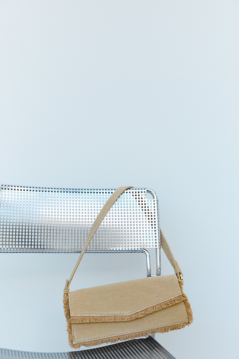 

Сумка из ткани Zara, бежевый