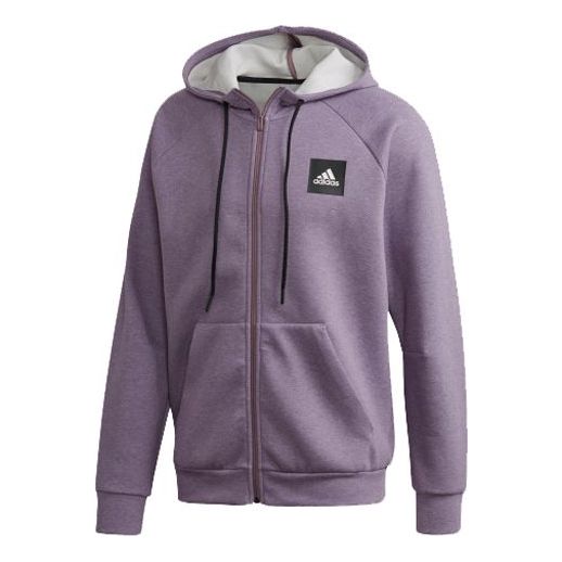 Куртка adidas Mhe Fz Sta Casual Sports Hooded Jacket Purple, фиолетовый