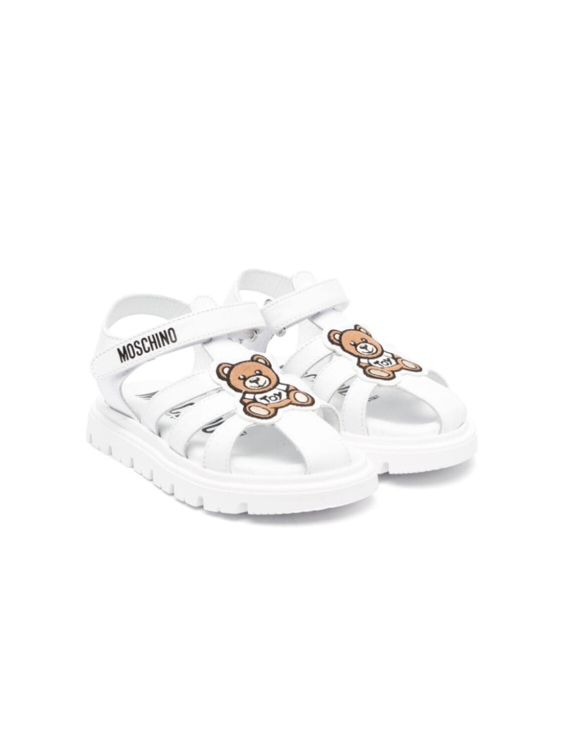

Moschino Kids сандалии Teddy Bear на липучках, белый