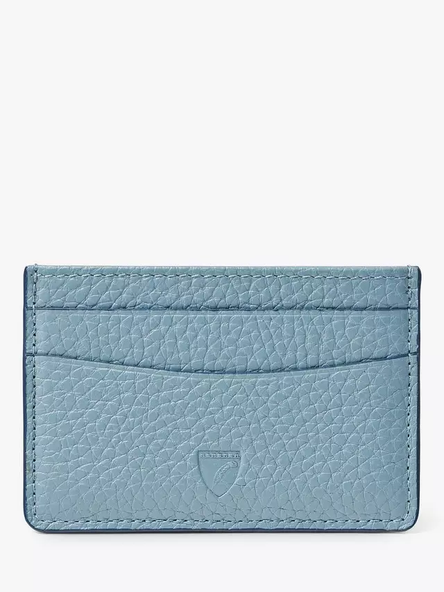 

Картхолдер Aspinal of London Pebble Leather Slim Credit, цвет cornflower