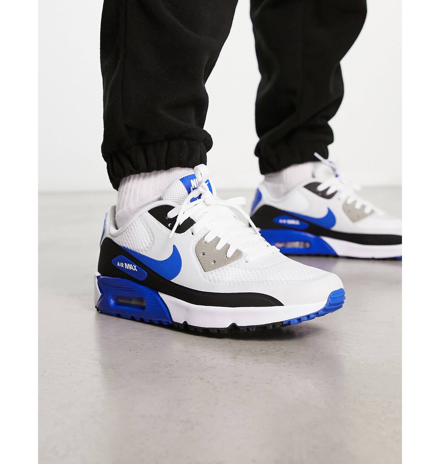 

Nike Golf Air Max 90 в бело-синем цвете
