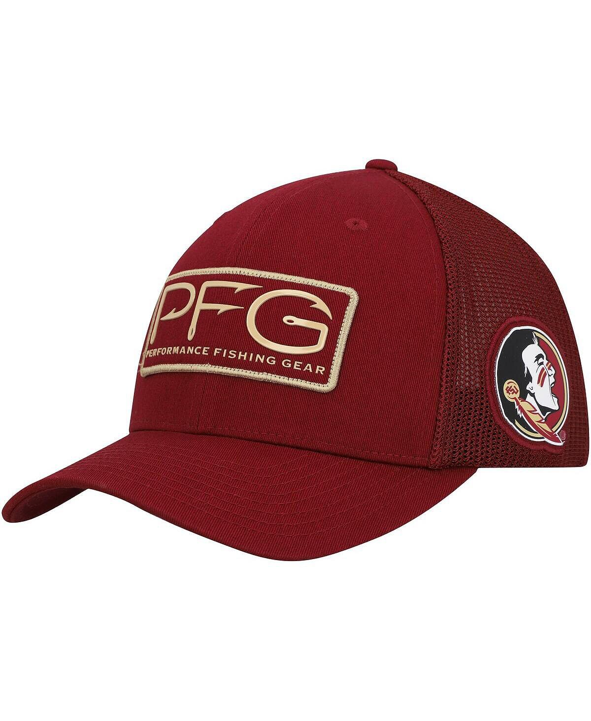 

Мужская шапка Garnet Florida State Seminoles PFG Hooks Flex Hat Columbia