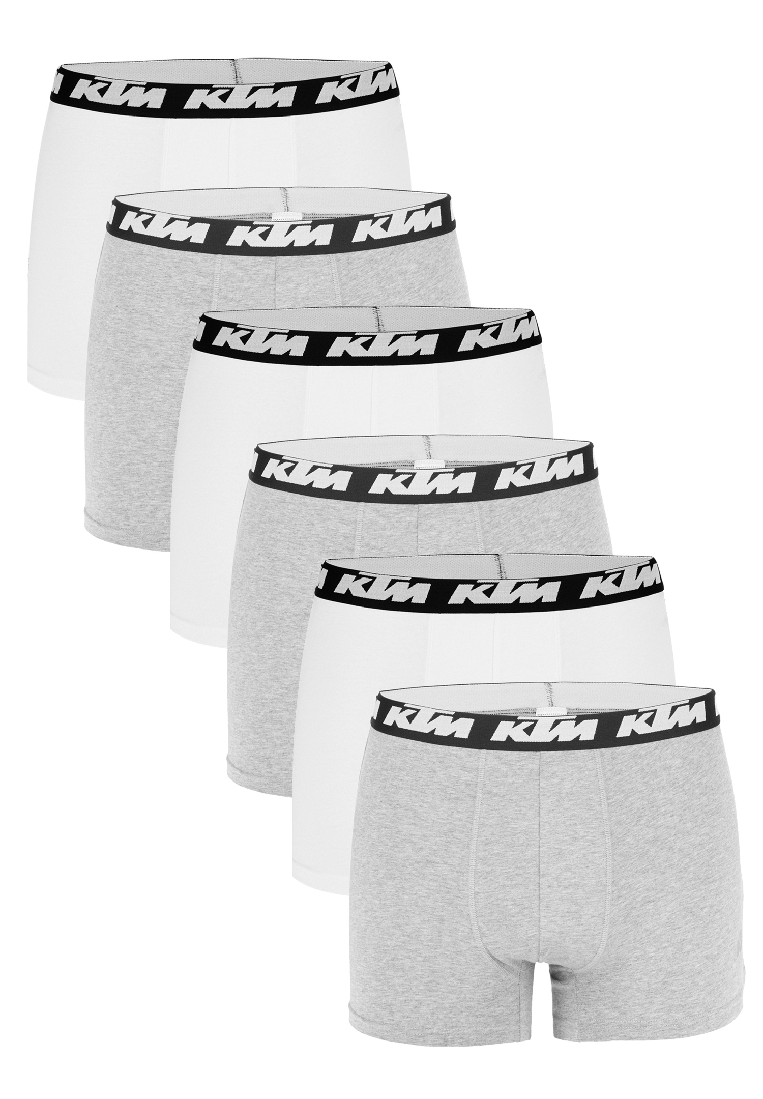 Боксеры KTM Boxershorts Pack X2 Boxer Man Cotton 6P, цвет Light Grey / White боксеры ktm boxershorts 4 шт цвет dark grey light grey