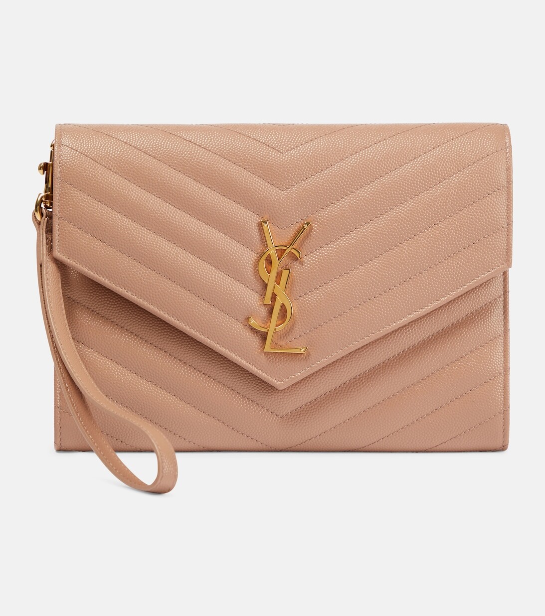 

Декорированный кожаный клатч Cassandre Saint Laurent, розовый