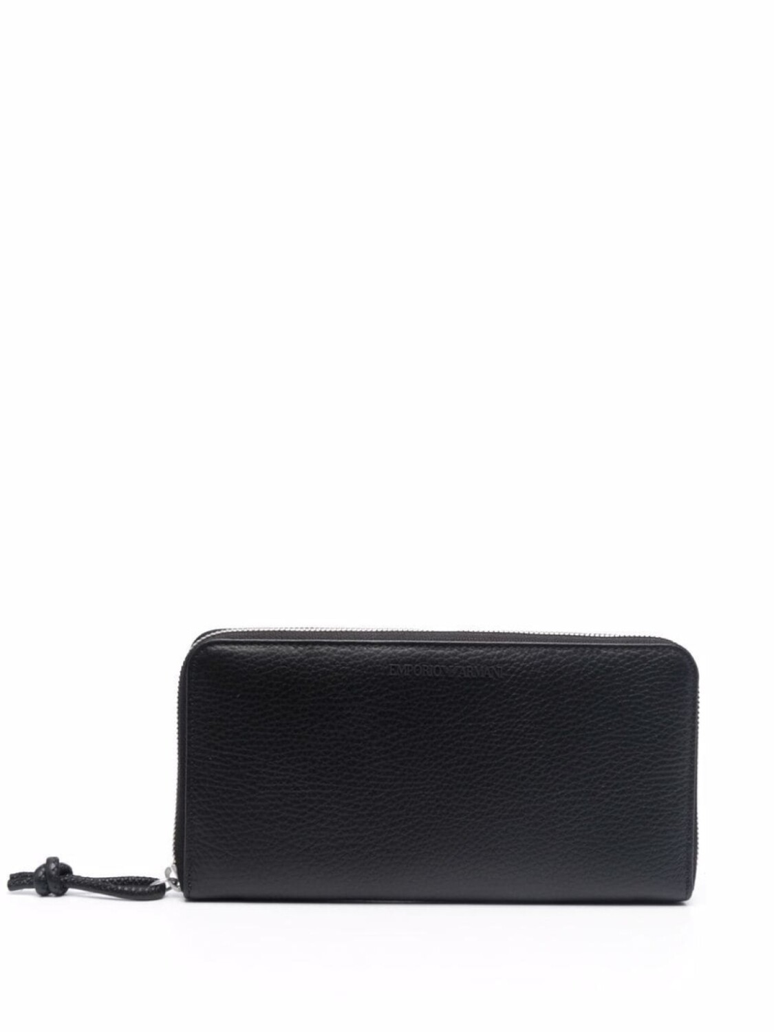 

Кошелек с тисненым логотипом Emporio Armani, черный