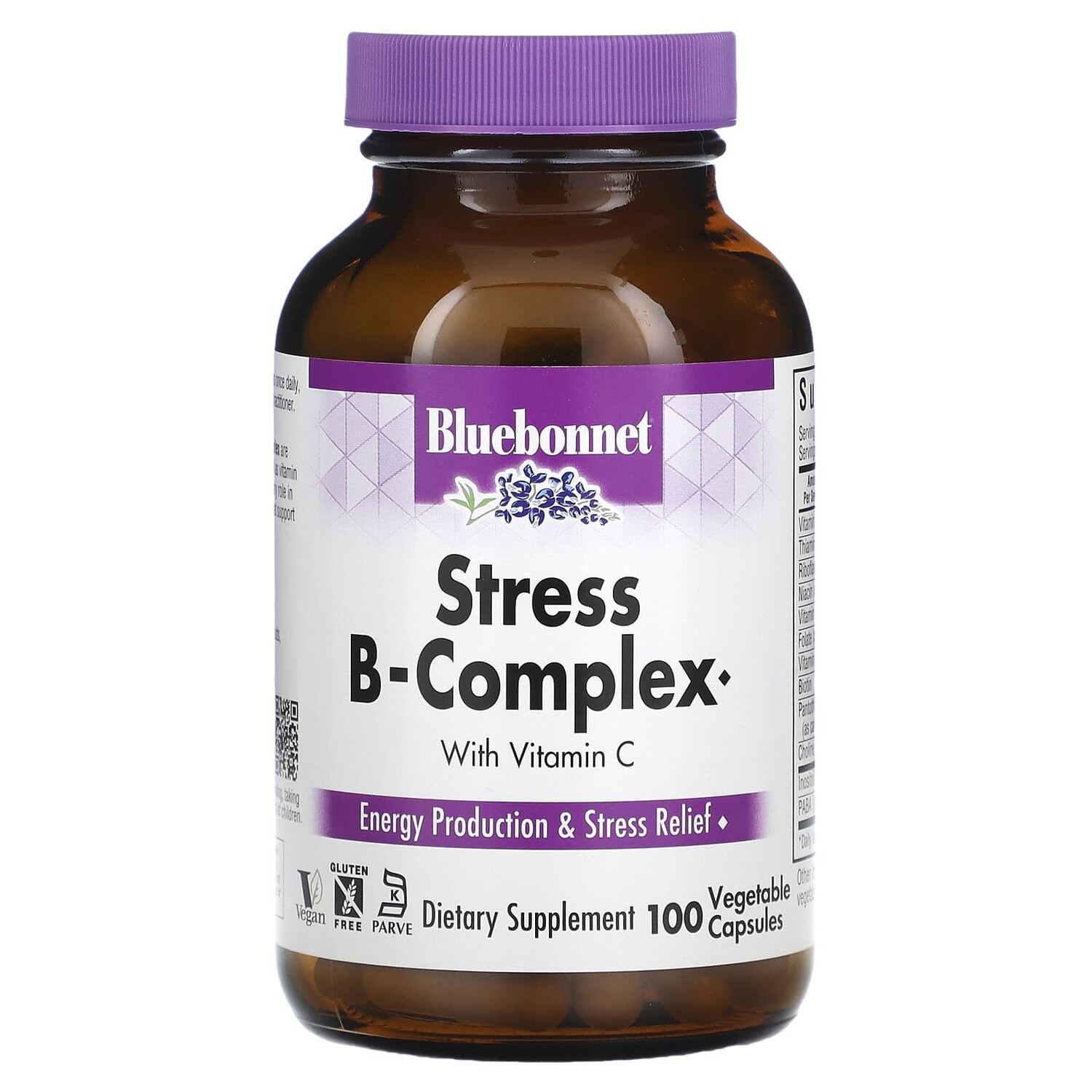 

Stress B-Complex, 100 растительных капсул, Bluebonnet Nutrition