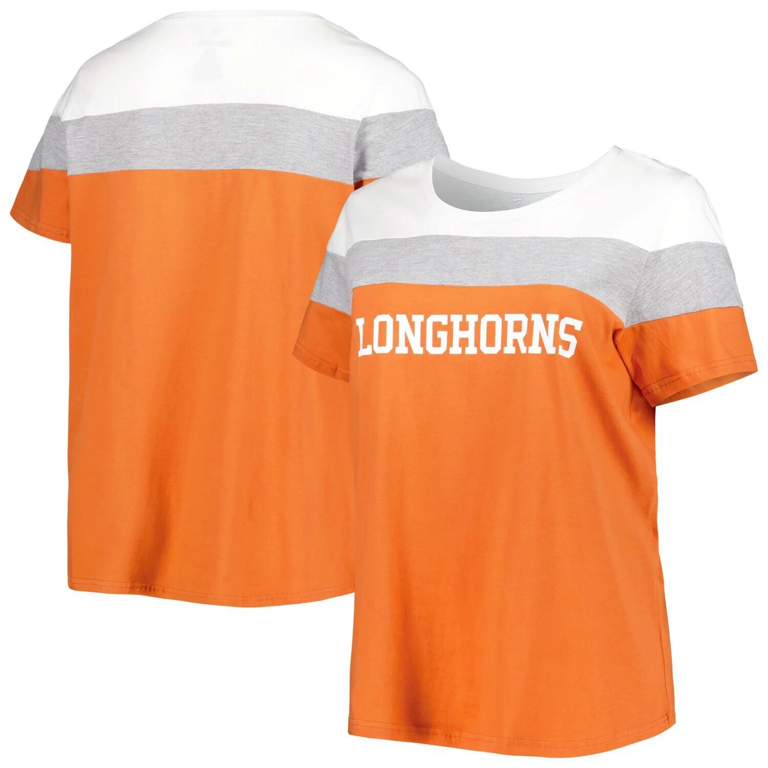 

Женская оранжевая футболка Texas Longhorns больших размеров с разрезом по бокам, Оранжевый