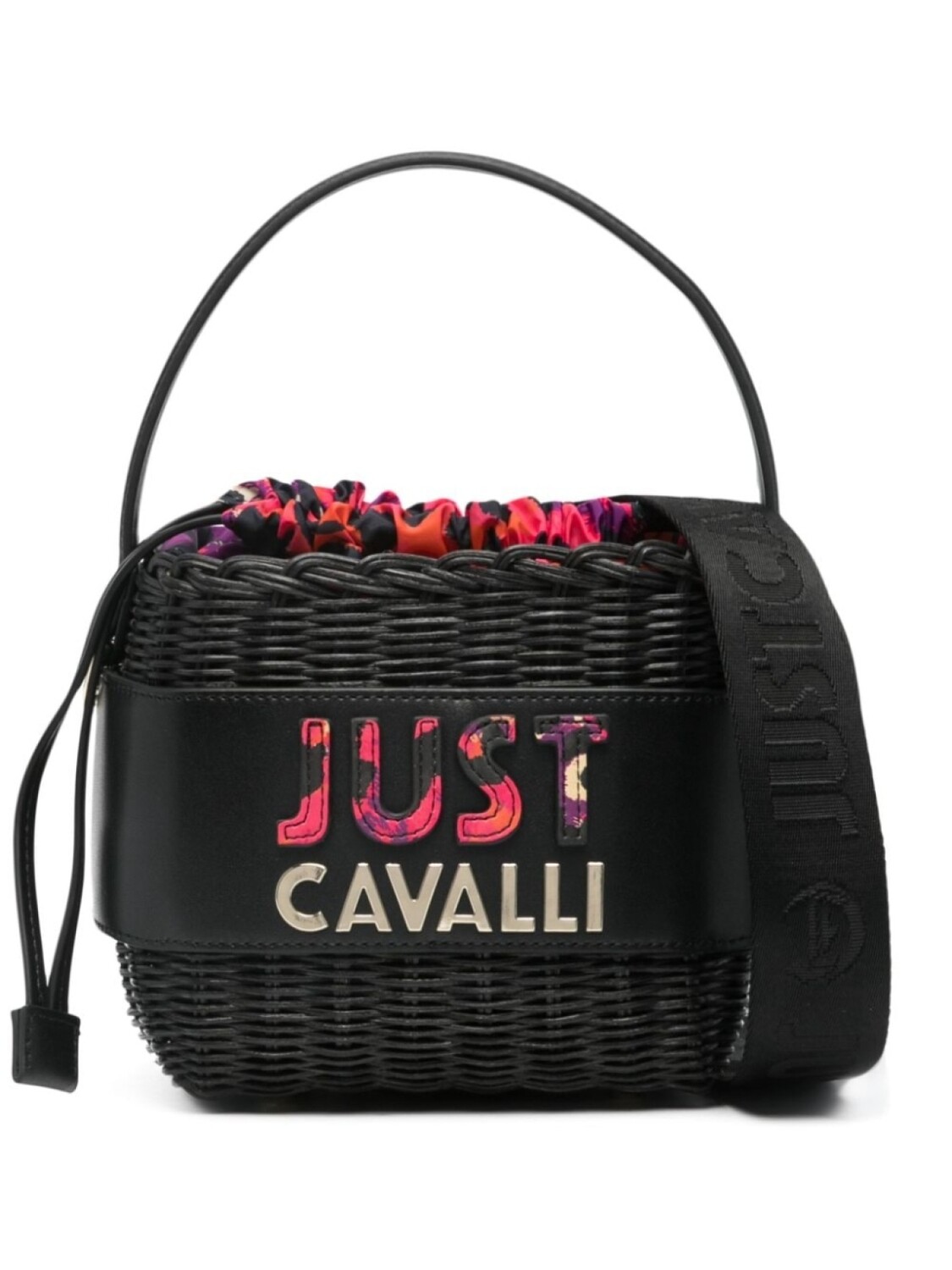 

Сумка-тоут с тисненым логотипом Just Cavalli, черный