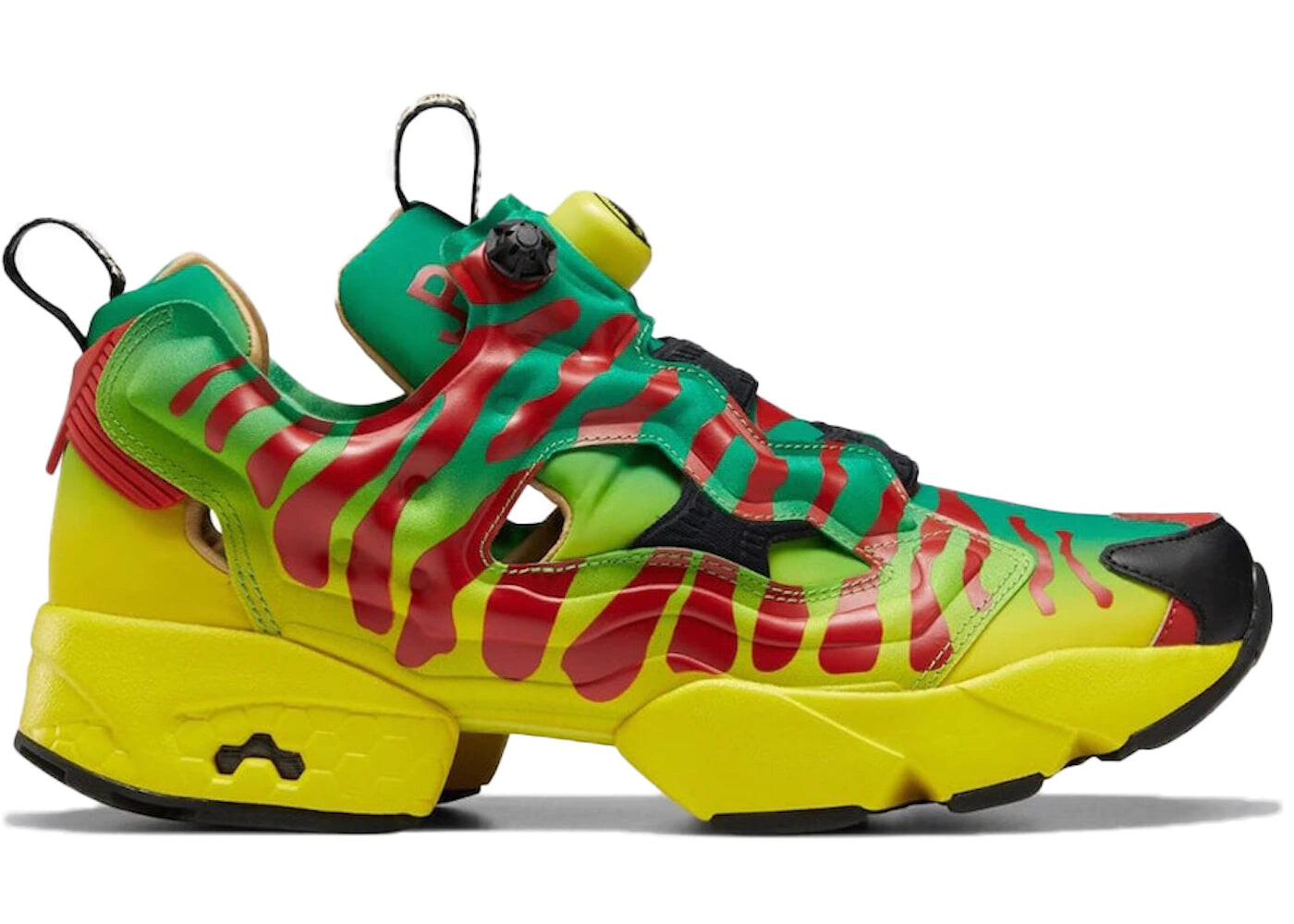 

Кроссовки Reebok Instapump Fury Jurassic Park, зелёный / жёлтый