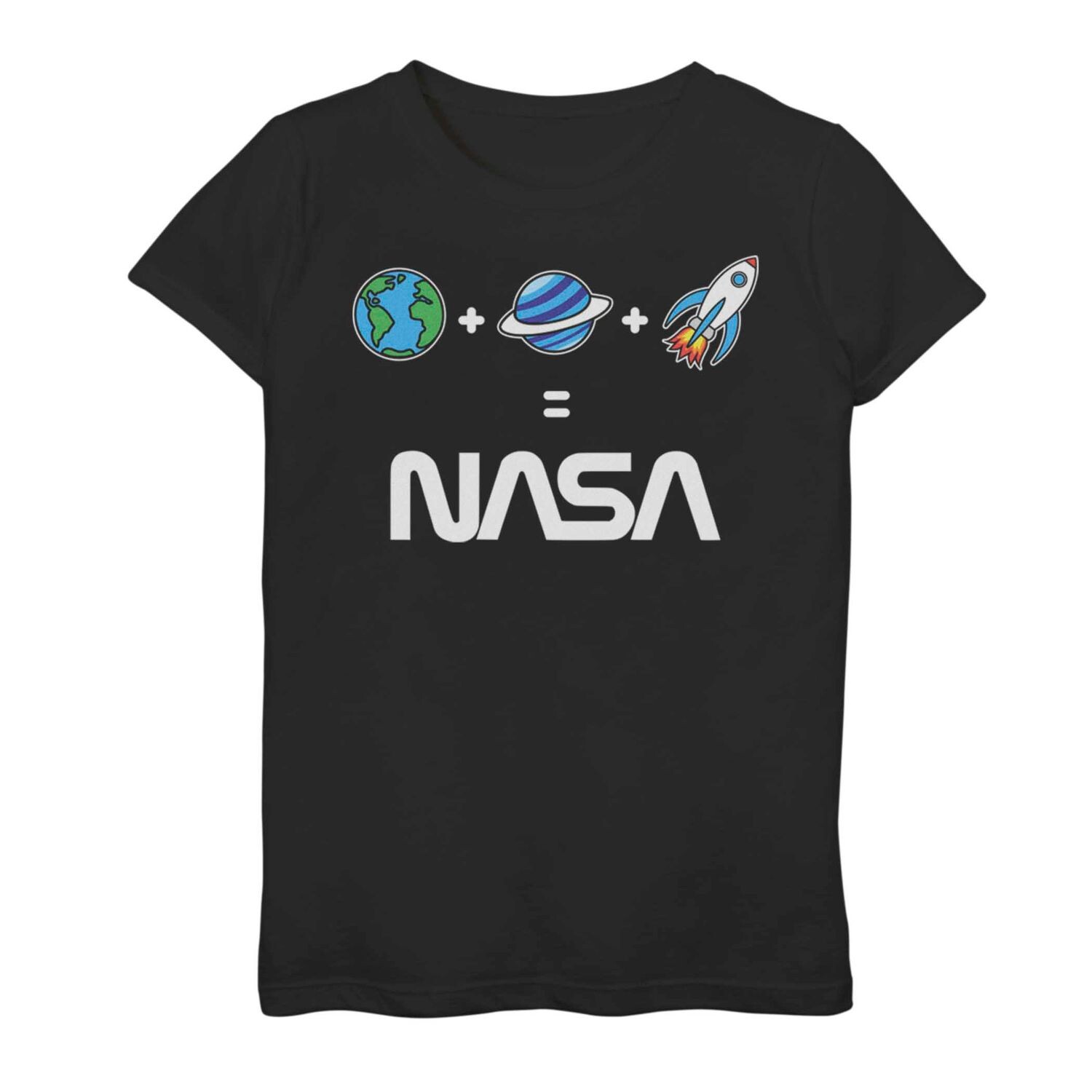 

Футболка с наклейками NASA Planet Rocket для девочек 7–16 лет Licensed Character