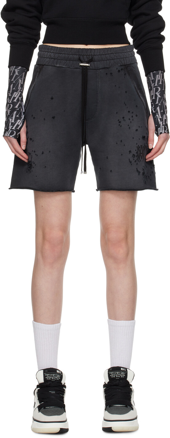 

Черные шорты с дробовиком Amiri, цвет Faded black