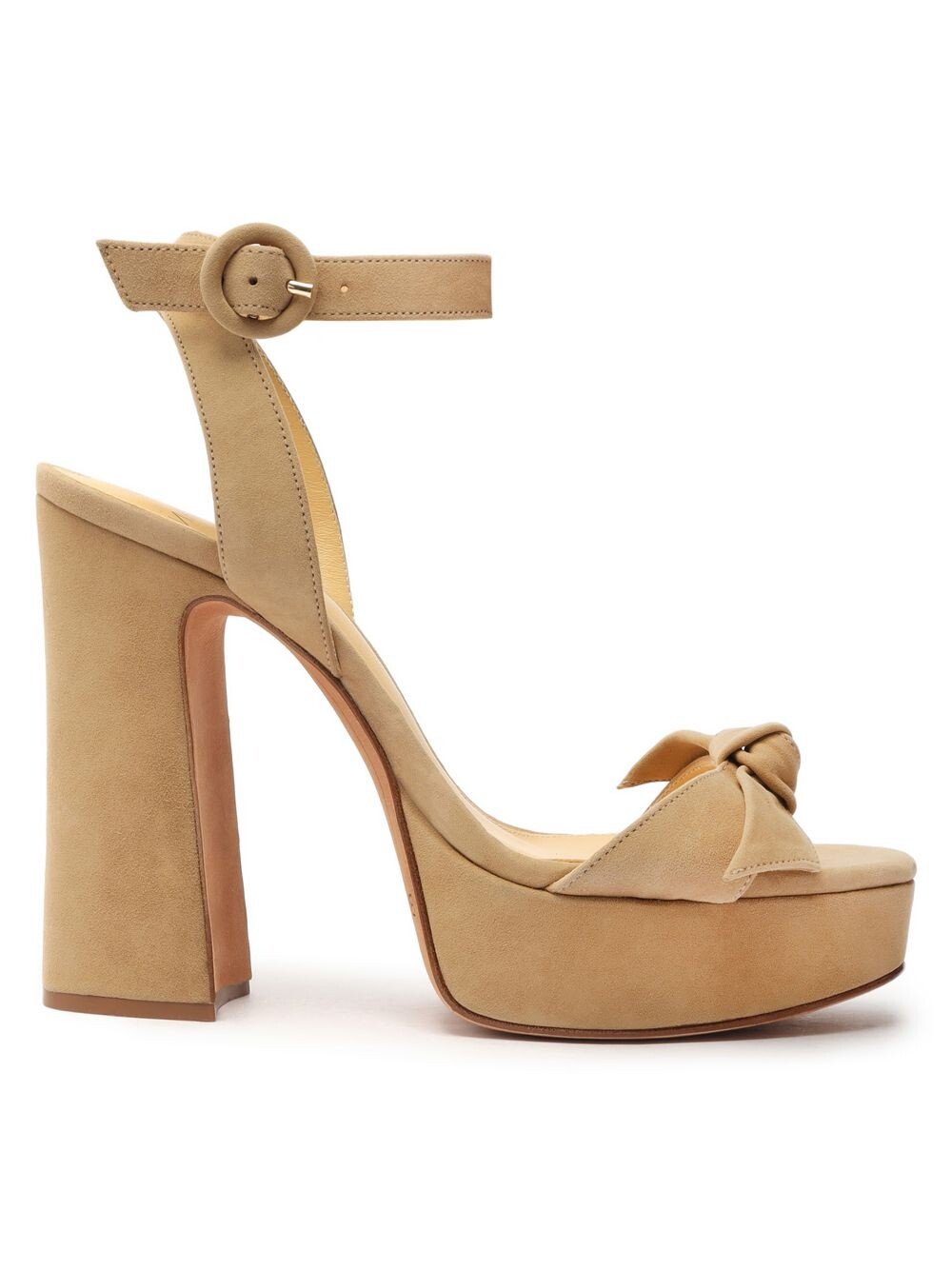 

Замшевые сандалии на платформе Clarita Curve Alexandre Birman, бежевый