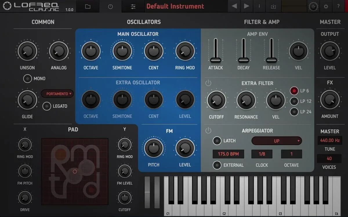 

Классический виртуальный инструмент Tracktion LoFreq