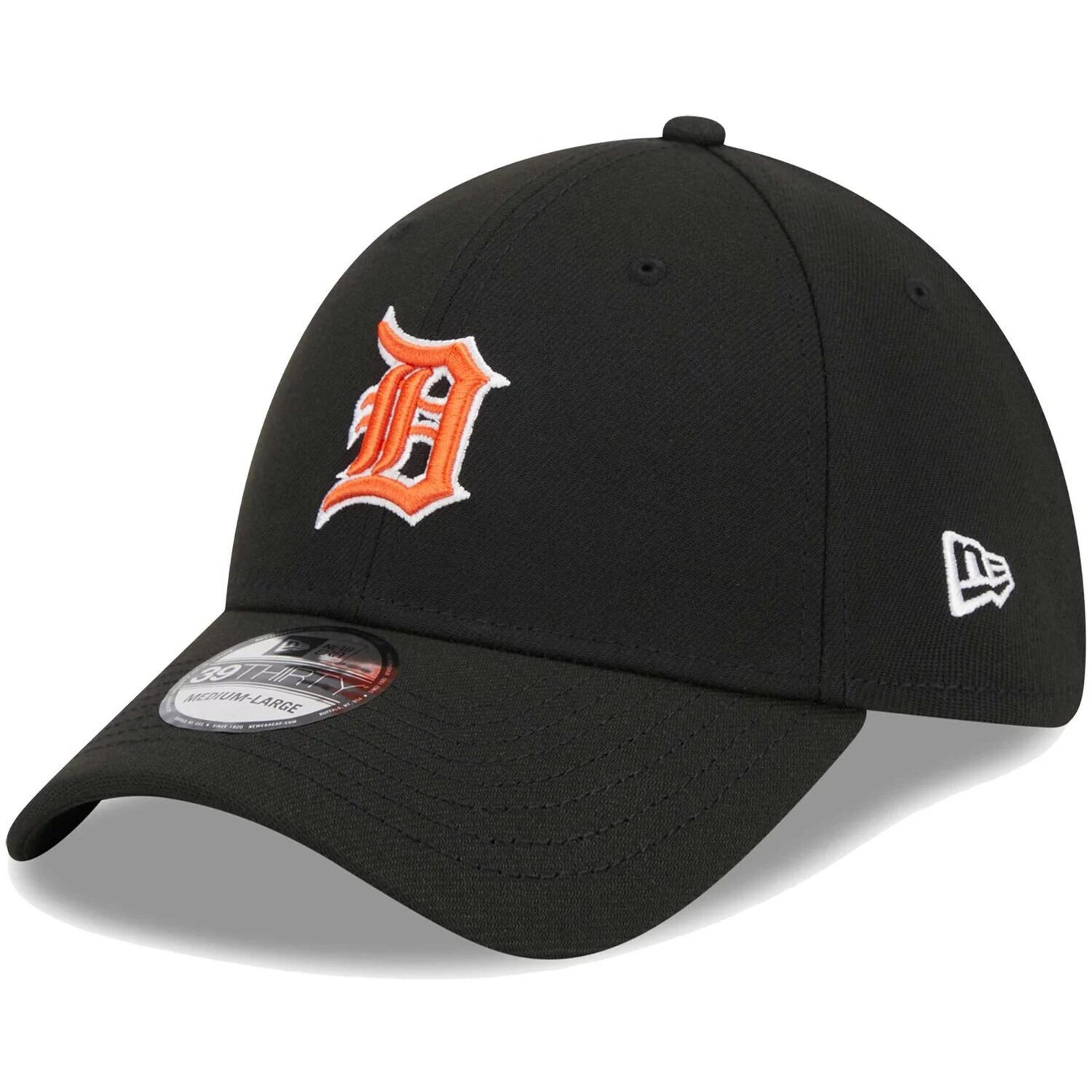 

Мужская черная гибкая кепка с логотипом New Era Detroit Tigers 39THIRTY