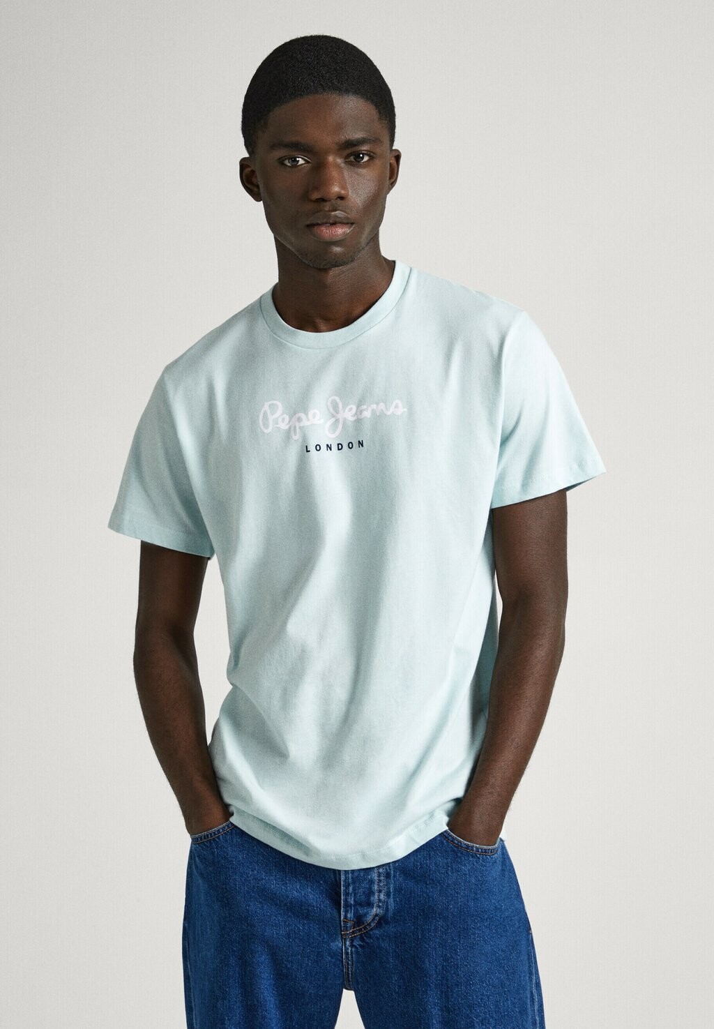 

Футболка с принтом EGGO Pepe Jeans, цвет stormy sea blue