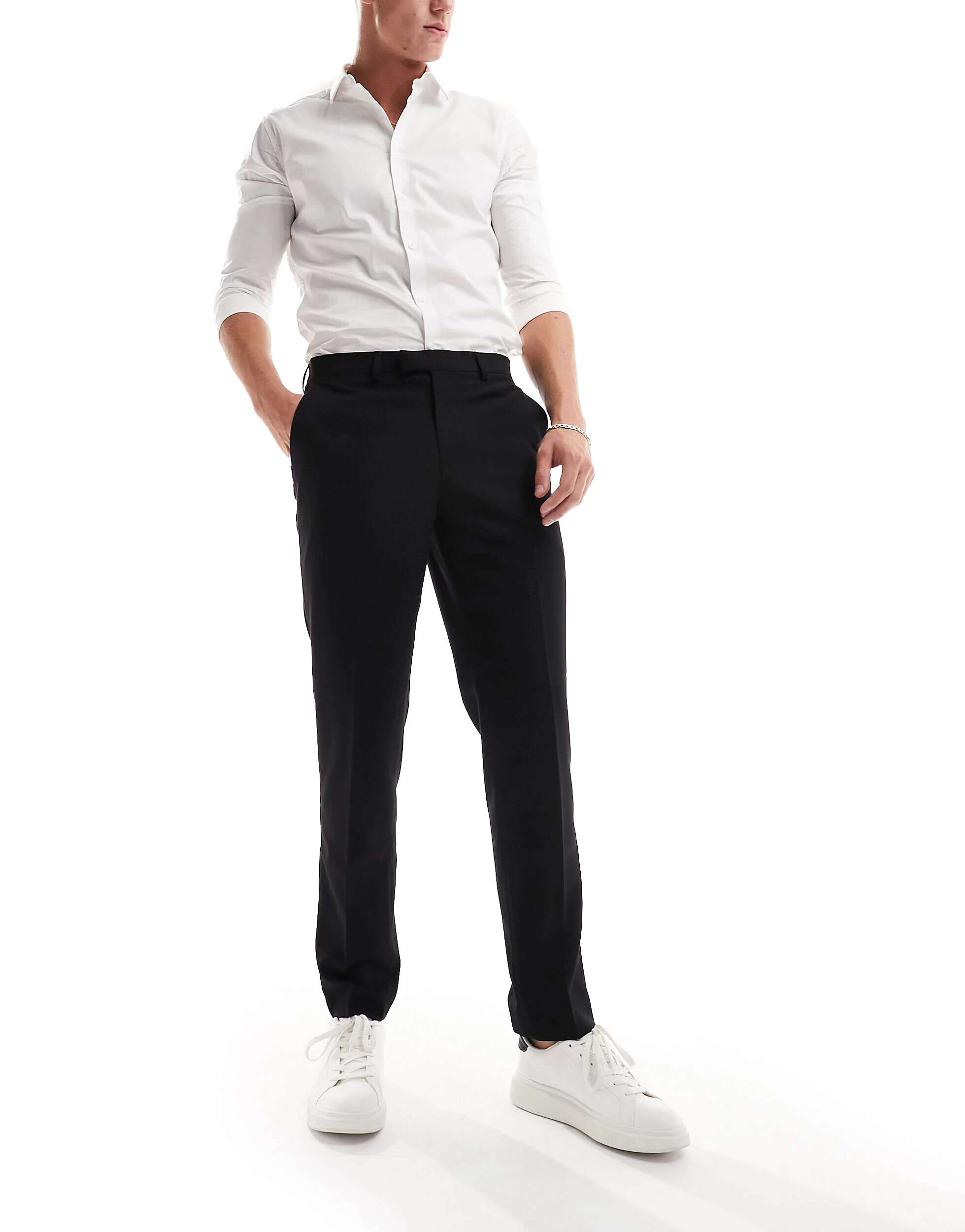 цена Черные узкие брюки-смокинг Harry Brown