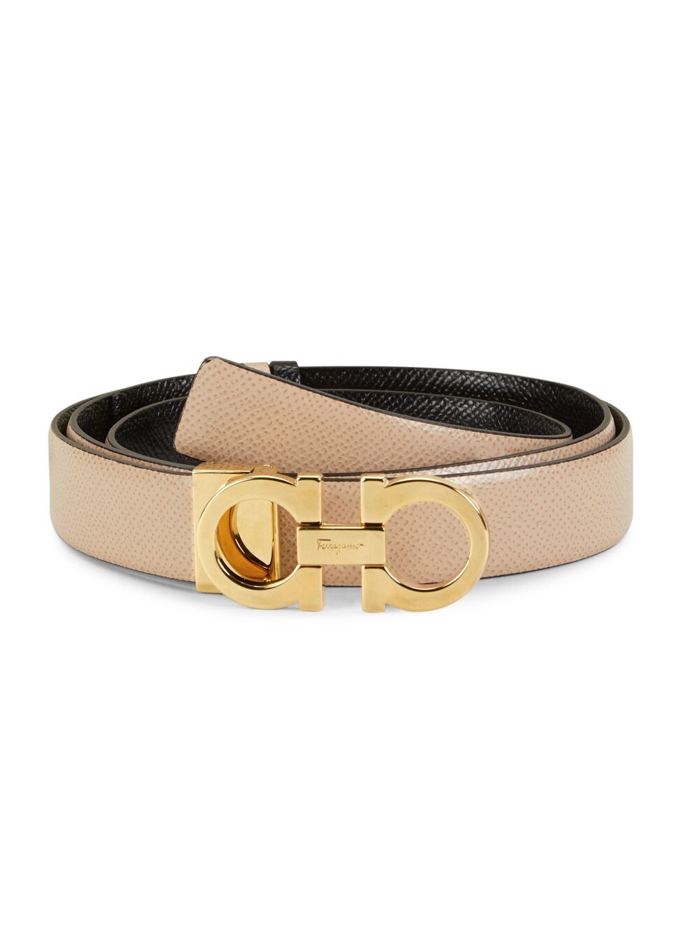 

Двусторонний кожаный ремень Double Gancini FERRAGAMO