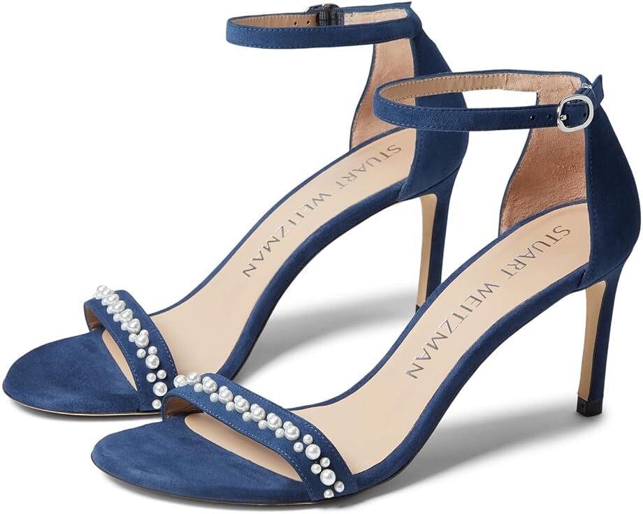 

Туфли Stuart Weitzman Nunakedstraight Demipearl Sandal, индиго
