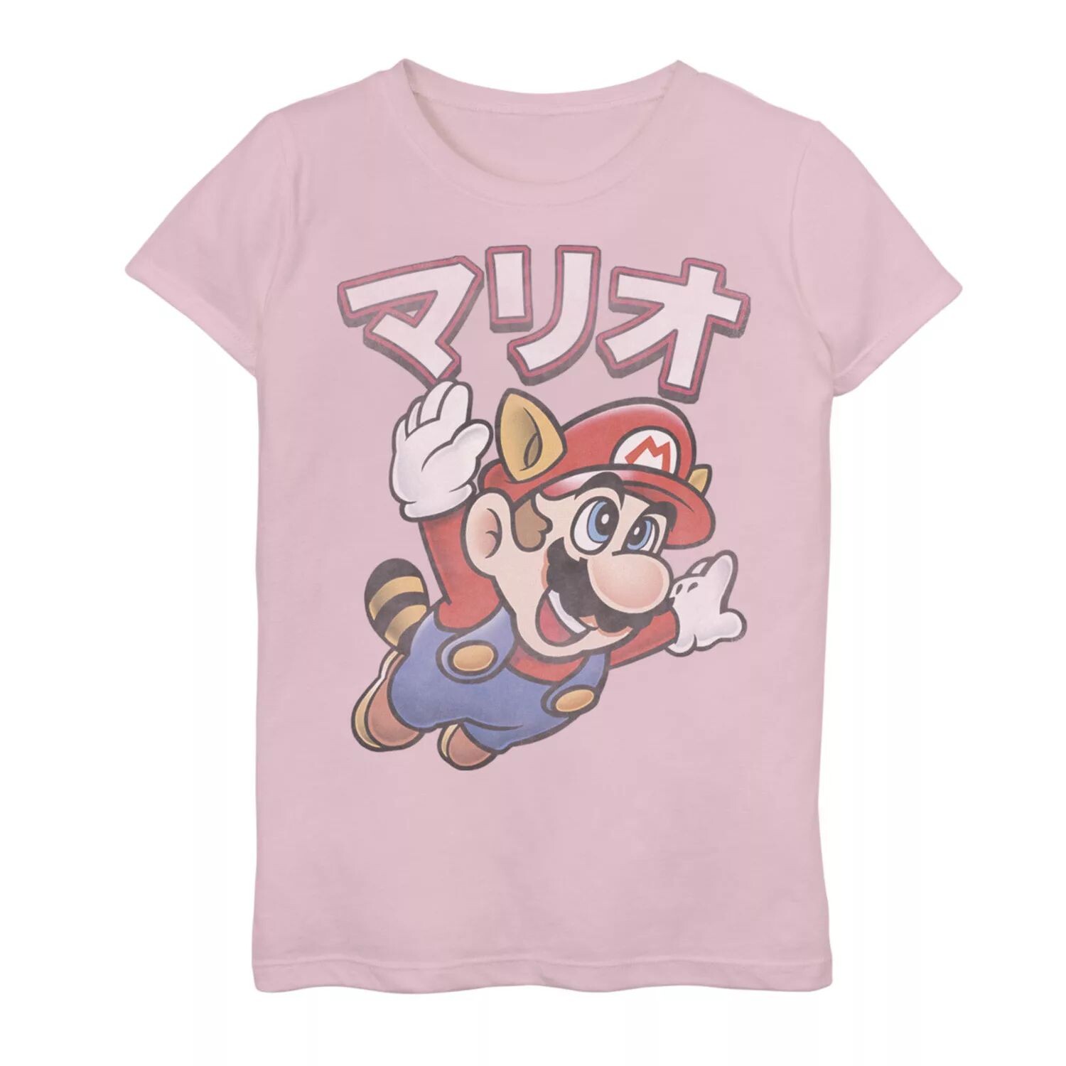 

Футболка с рисунком кандзи Nintendo Super Mario Raccoon для девочек 7–16 лет Licensed Character