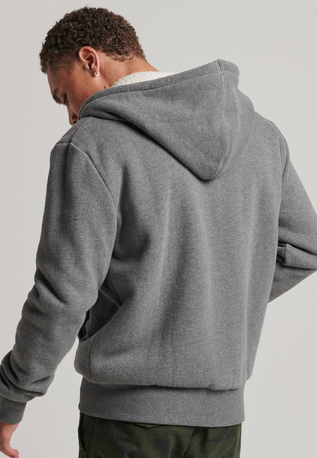 

Толстовка на молнии Superdry Vetoketjullinen College, Серый