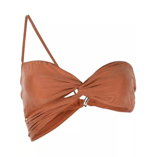 

Футболка red le bandeau espelho asymmetric twisted bandeau Jacquemus, оранжевый