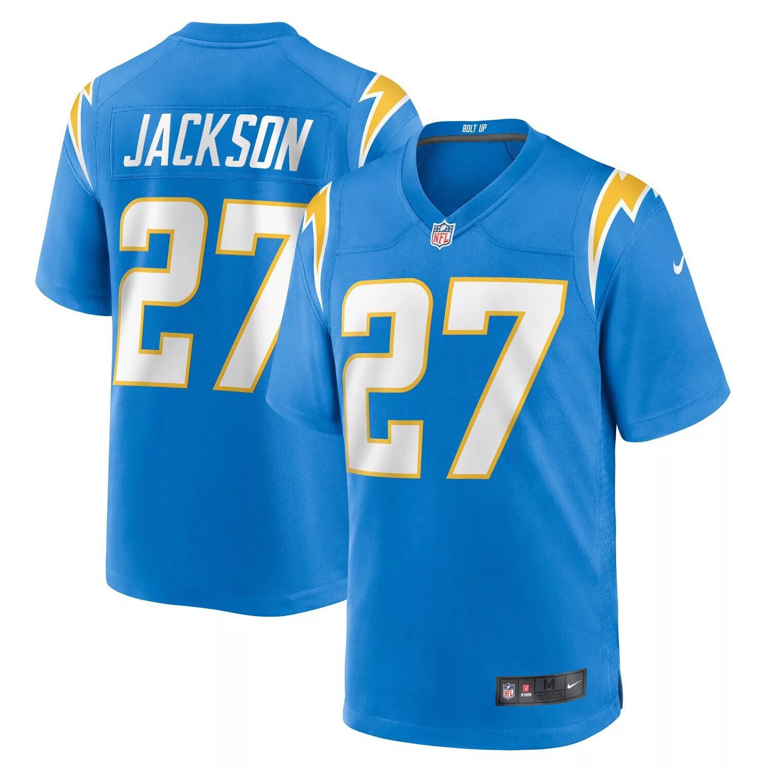 

Мужская игровая майка JC Jackson Powder Blue Los Angeles Chargers Game Nike