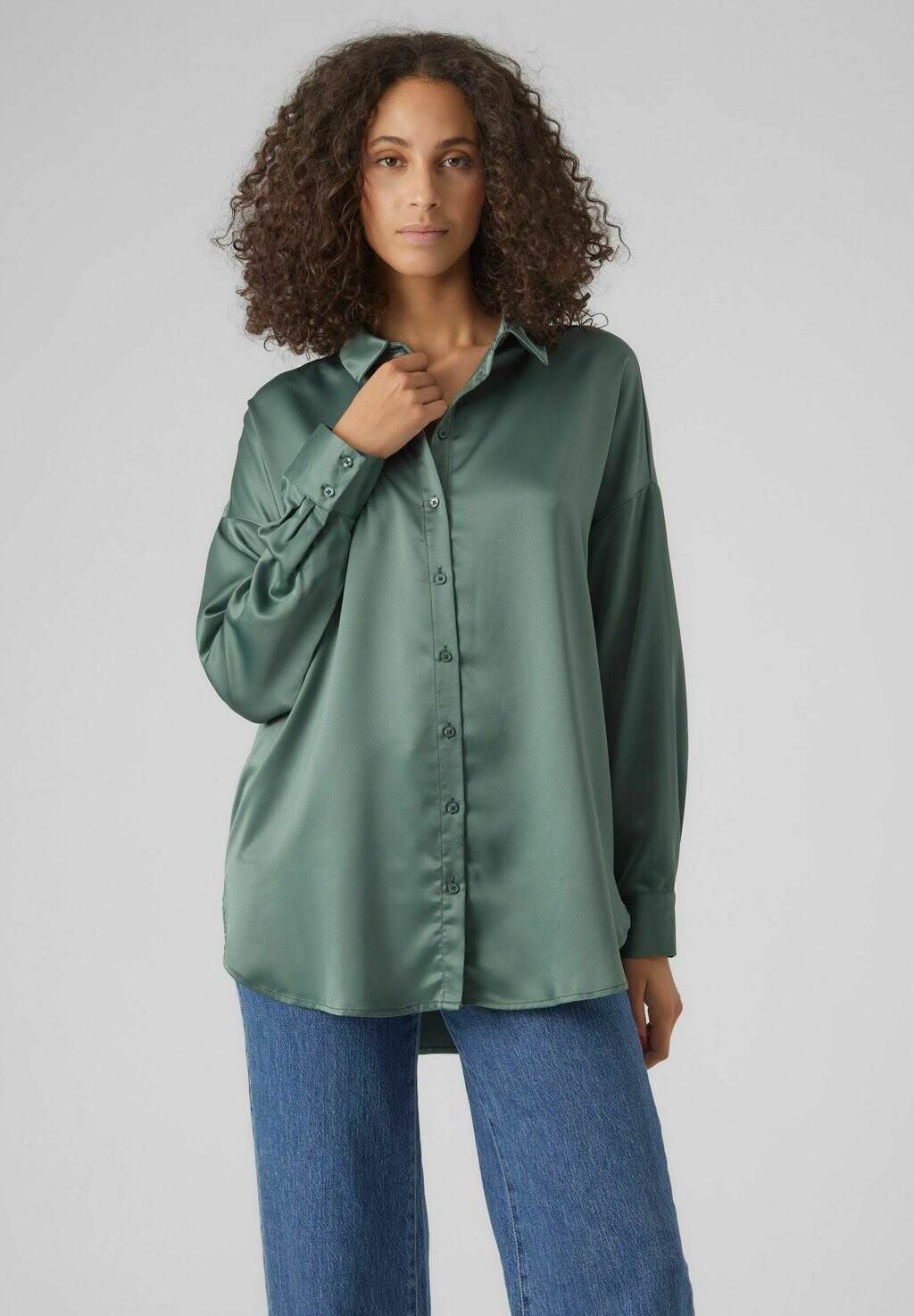 

Рубашка Vero Moda, темно-зеленый