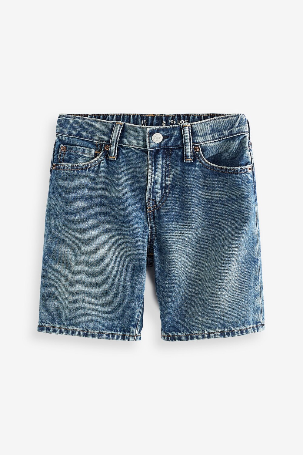 

Синие джинсовые шорты свободного кроя Gap, синий