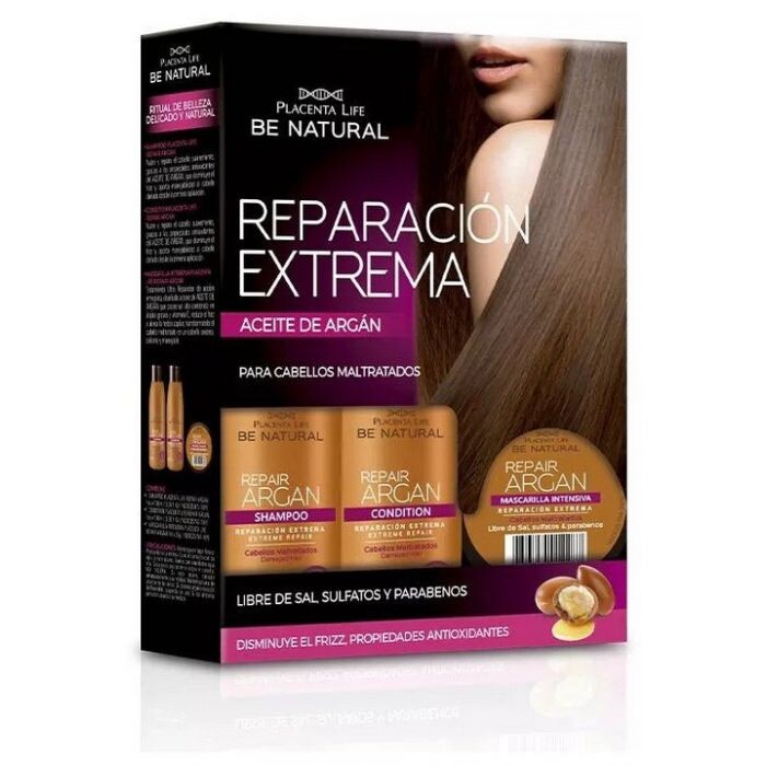 

Набор косметики Repair Argan Pack Reparación Extrema Be Natural, 3 unidades
