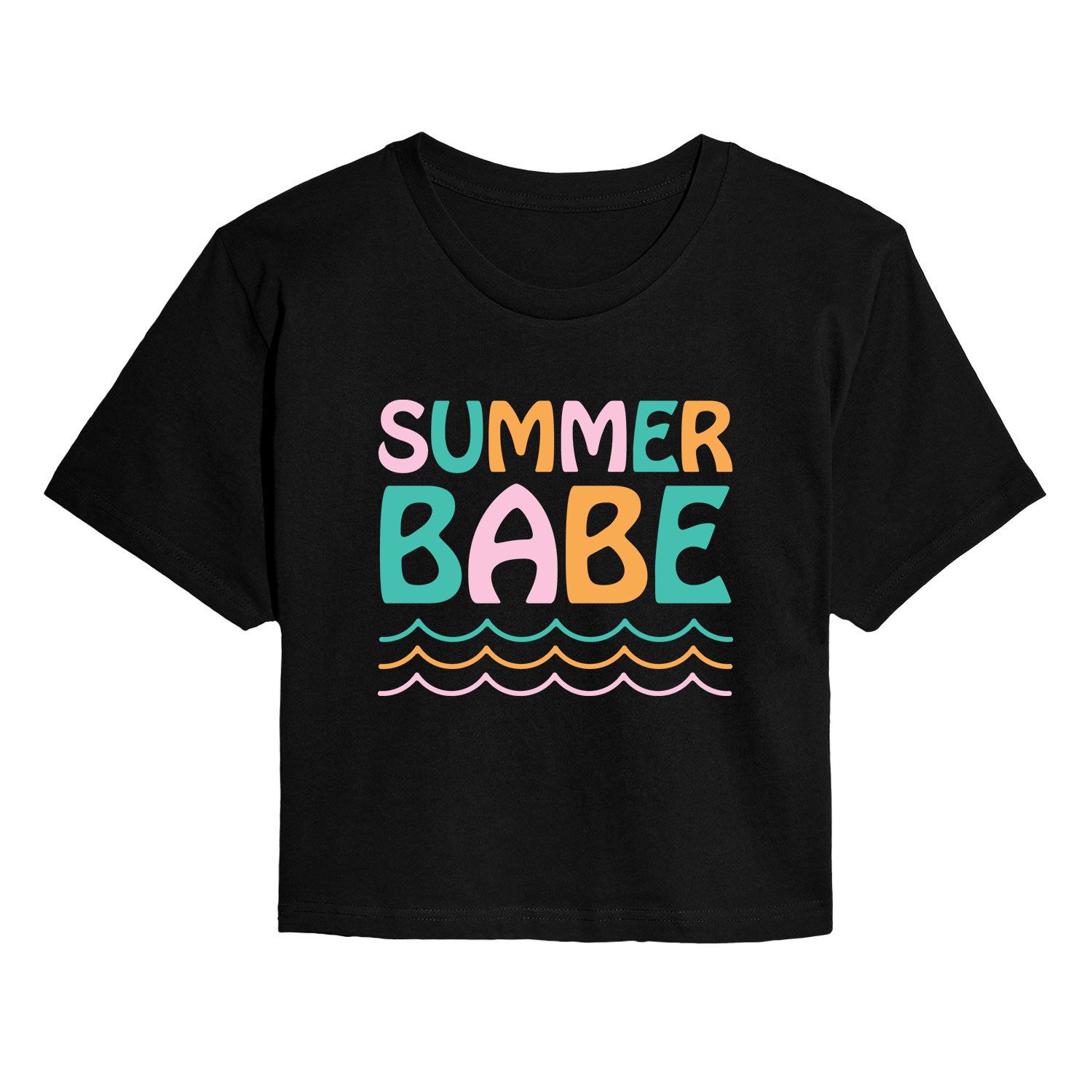 укороченная футболка с надписью fashion babe Укороченная футболка с рисунком Summer Babe для юниоров Licensed Character