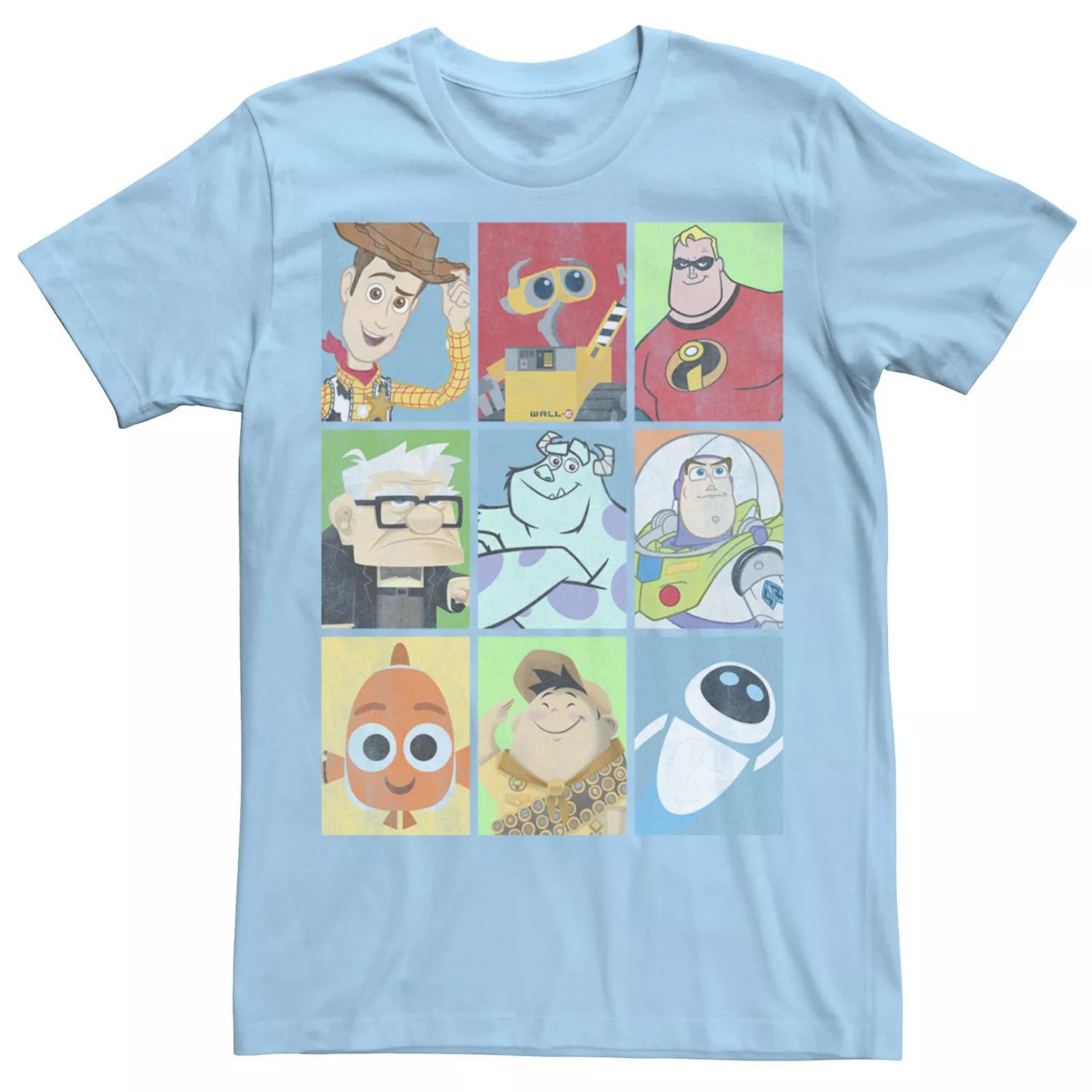 Мужская футболка с персонажем Disney/Pixar Epic Boxed Up Line Up Disney / Pixar, светло-синий