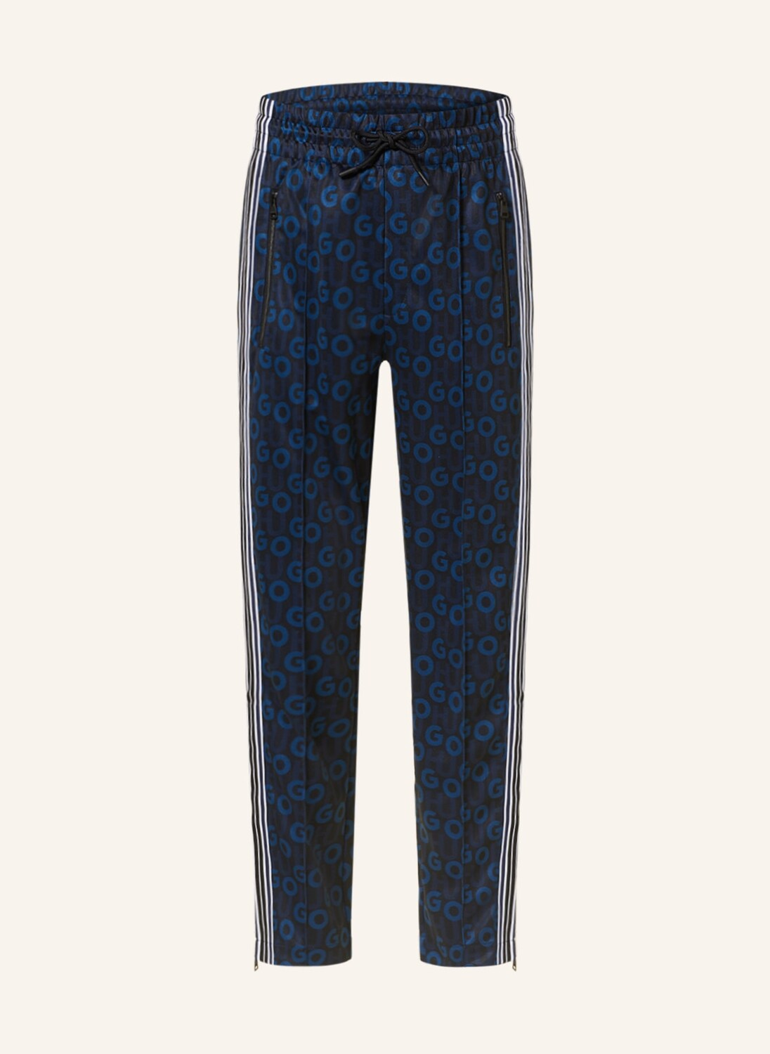 

Брюки HUGO im Jogging-Stil DATALAS Slim Fit mit Galonstreifen, темно-синий