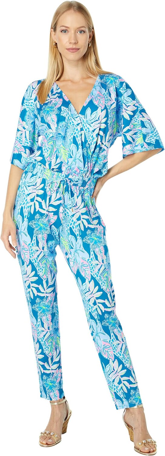 

Комбинезон Меррик Lilly Pulitzer, цвет Macaw Blue Tall Me About It