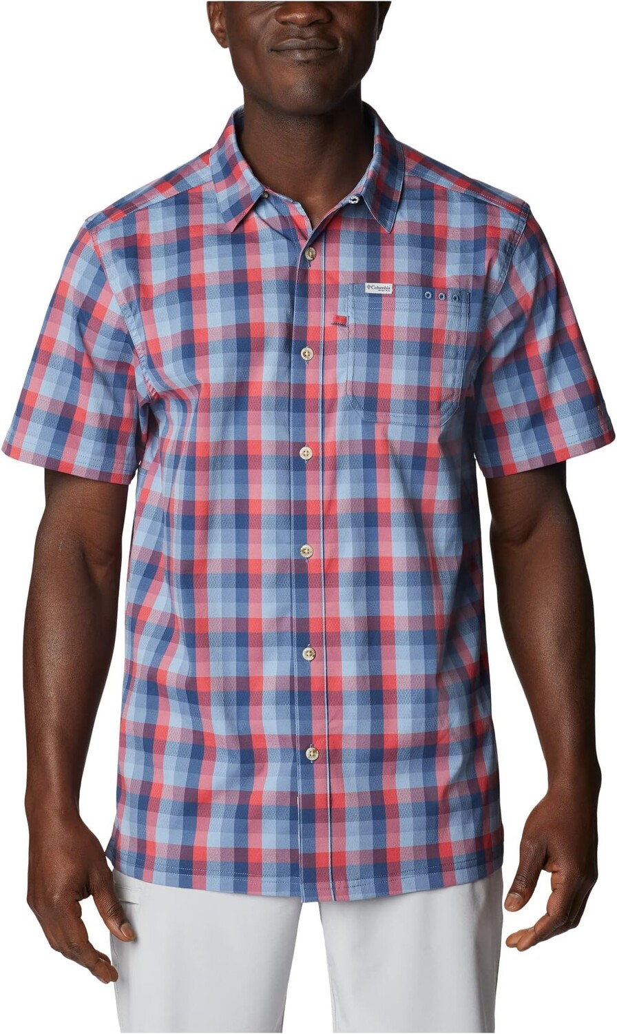 

Лагерная рубашка Super Slack Tide Columbia, цвет Carbon Mid Gingham