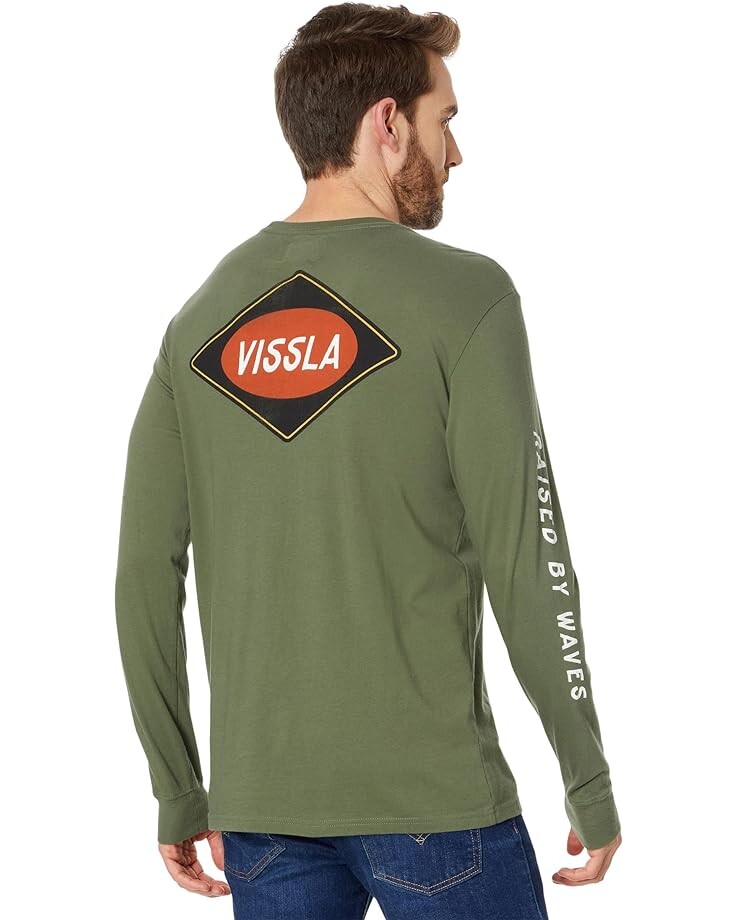 

Футболка VISSLA Round House Long Sleeve Pocket Tee, цвет Army