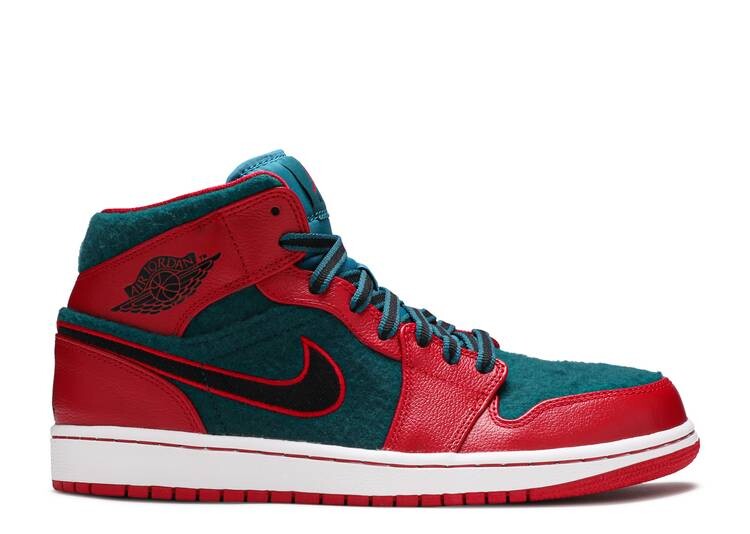 

Кроссовки AIR JORDAN 1 MID 'GYM RED DARK SEA', красный