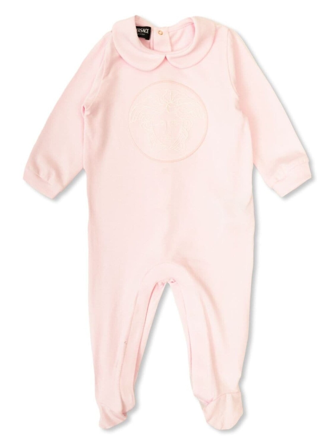 

Боди с вышитым логотипом Versace Kids, розовый