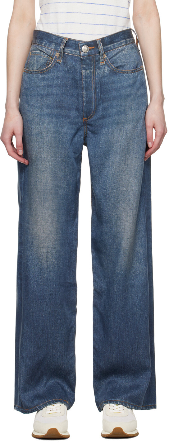 

Синие джинсы rag &bone Trompe Loeil rag & bone