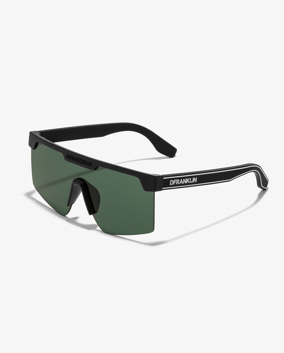 Черные солнцезащитные очки-унисекс прямоугольной формы с полными линзами D.Franklin с зелеными линзами D.Franklin, черный коричневые солнцезащитные очки унисекс прямоугольной формы с полными линзами d franklin d franklin коричневый