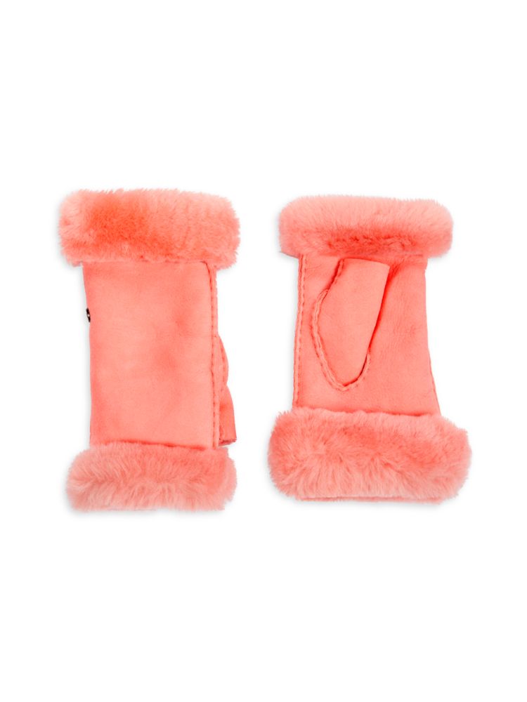 Кожаные перчатки без пальцев на подкладке из овчины Ugg, цвет Starfish цена и фото