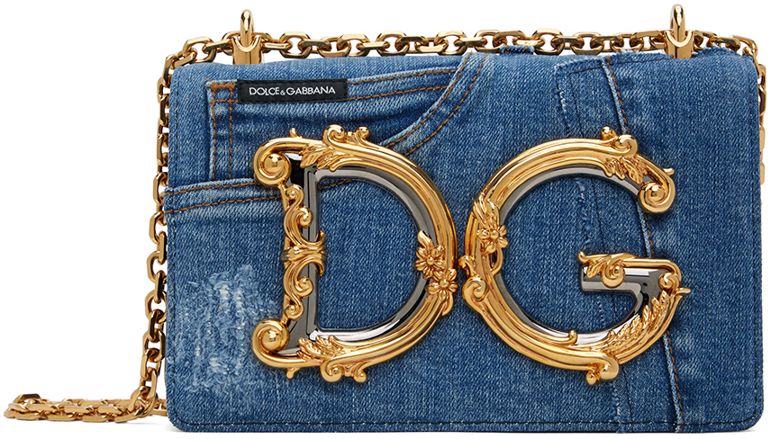 Синяя сумка для девочек среднего размера DG Dolce&Gabbana